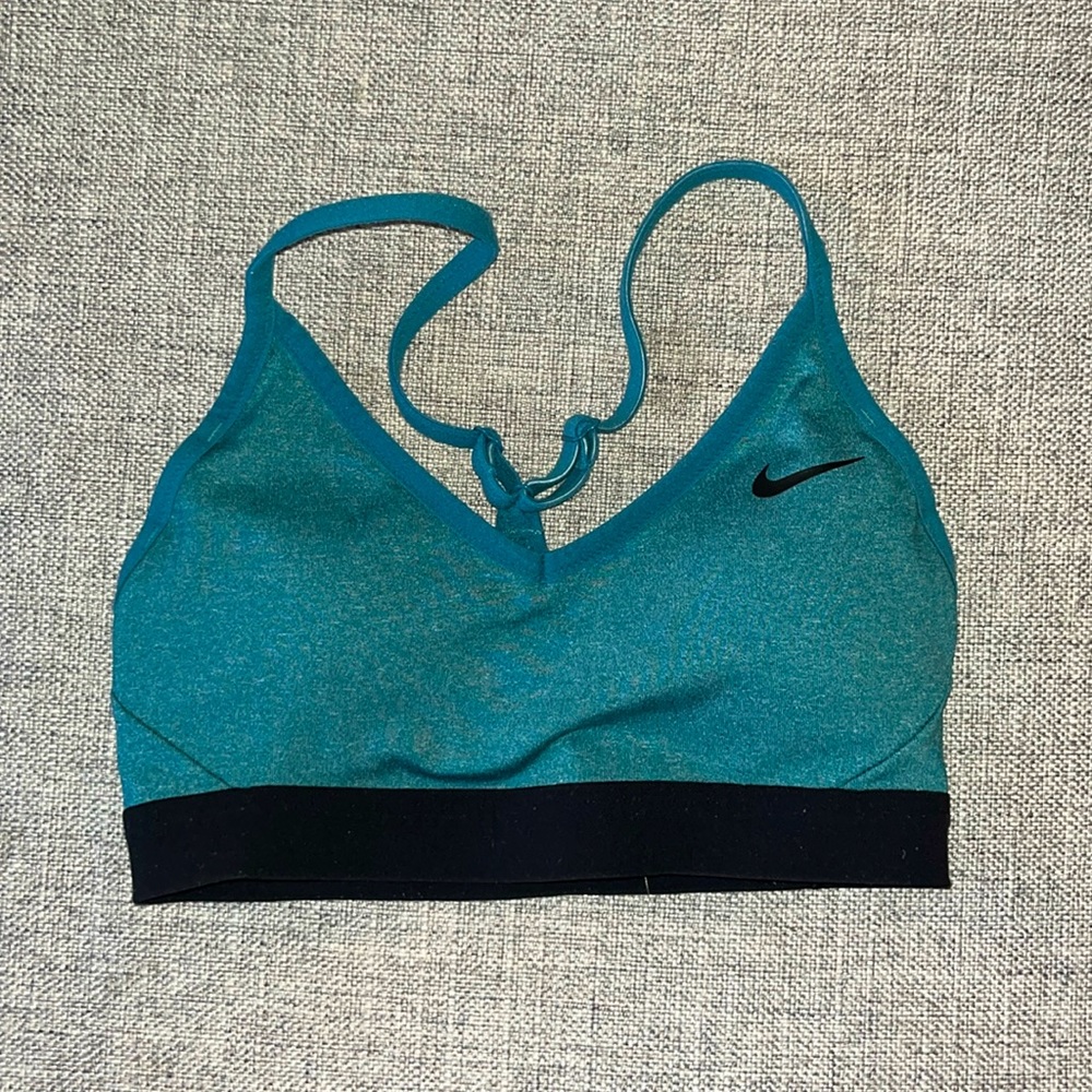 Bright blue Nike sports bra